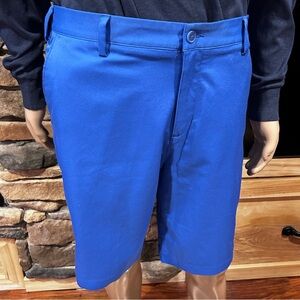 adidas Men's‎ Vibrant Blue Flat Front Shorts